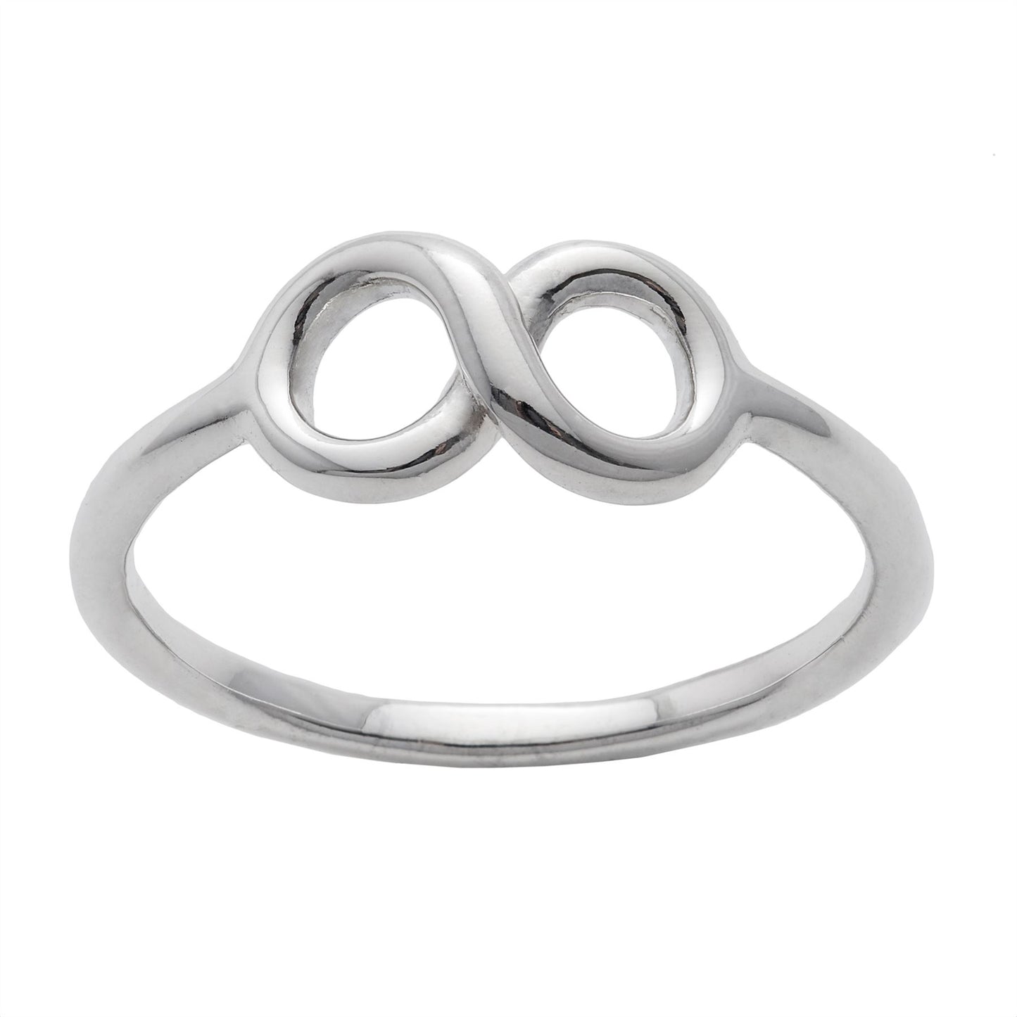 Sterling Silver Love Knot Infinity "8" Ring - Silverly