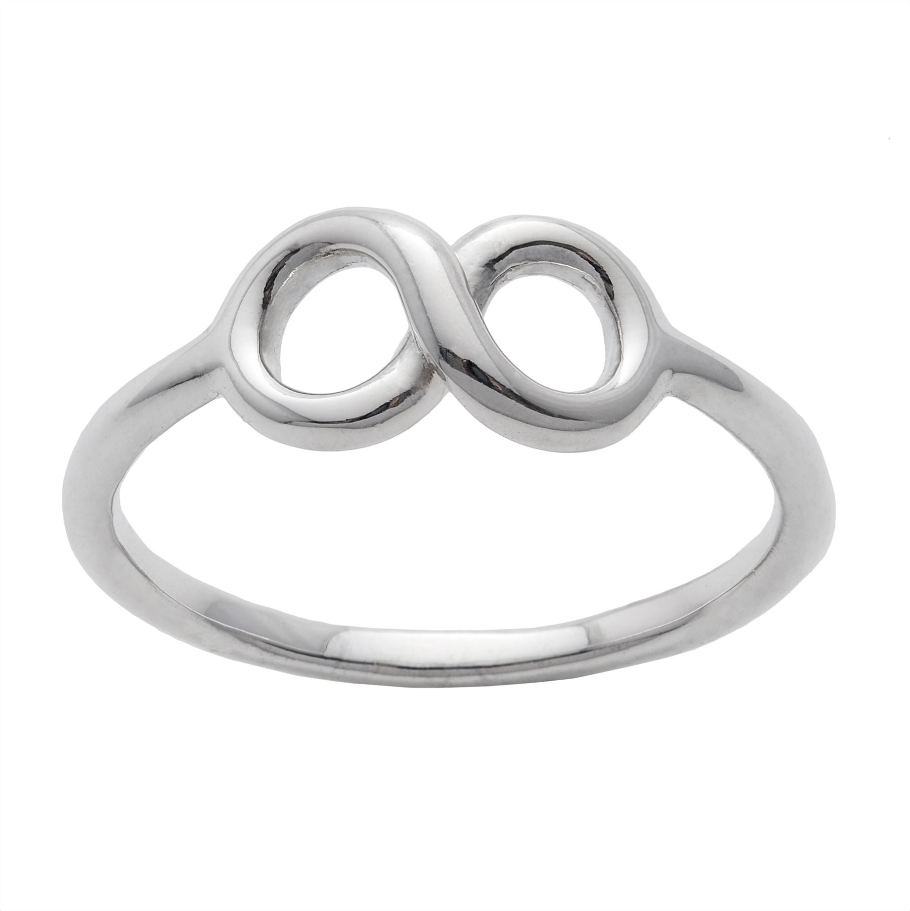 Sterling Infinity Symbol Stacking Ring Thin Band Design