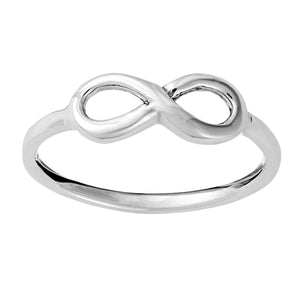 
                  
                    Sterling Silver Minimalist Infinity Symbol Ring Simple Stacking Band
                  
                