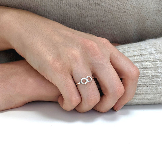 
                    
                      Sterling Silver Love Knot Infinity "8" Ring - Silverly
                    
                  