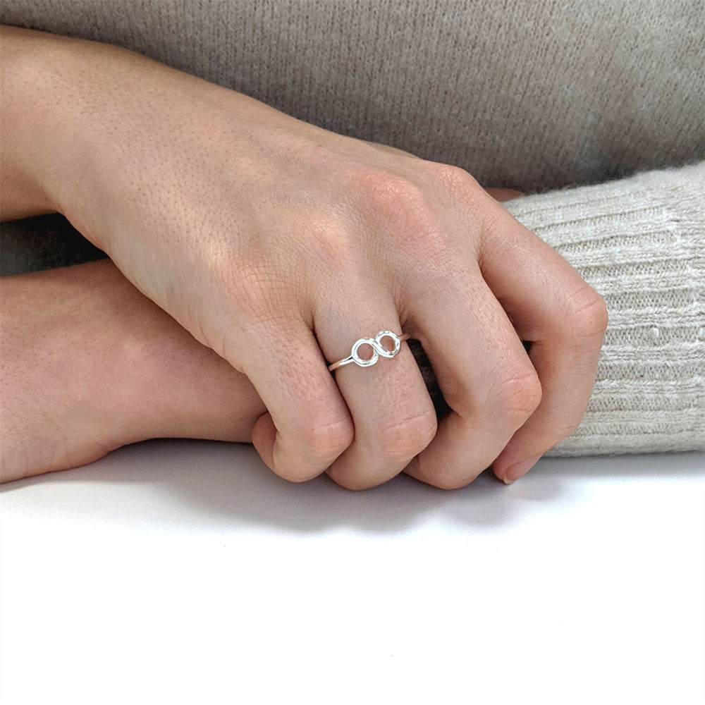 
                  
                    Sterling Silver Love Knot Infinity "8" Ring - Silverly
                  
                