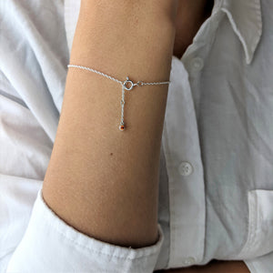 
                  
                    Sterling Silver Cut-Out Sacrum Chakra Thin Cable Chain Bracelet
                  
                