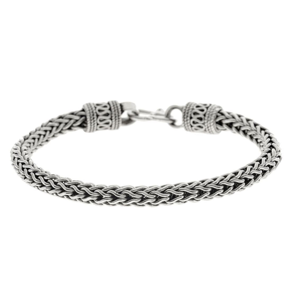 
                  
                    Sterling Silver Chunky Bracelet 5 mm Thick Balinese Foxtail Chain
                  
                