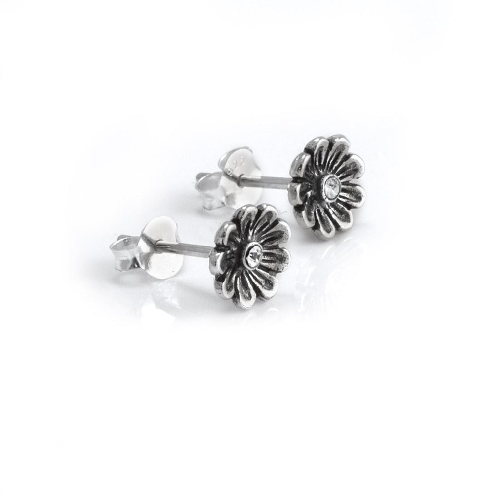 
                  
                    Sterling Silver Cubic Zirconia Flower Daisy Stud Earrings Cute Studs
                  
                