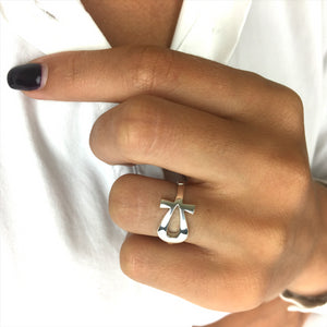 
                  
                    Sterling Silver Simple Cut-Out Ankh Egyptian Cross Band Ring
                  
                