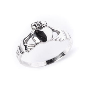 
                  
                    Sterling Silver Claddagh Heart Celtic Irish Ring Promise Band
                  
                