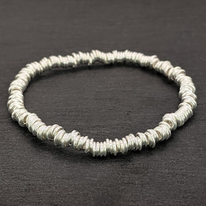 
                  
                    Sterling Silver Bead Multi Ring Link Stretch Bracelet Sweetie Design
                  
                