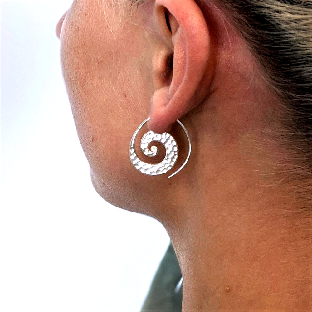 
                  
                    Karen Hill Tribe Silver Hammered Spiral Threader Earrings
                  
                