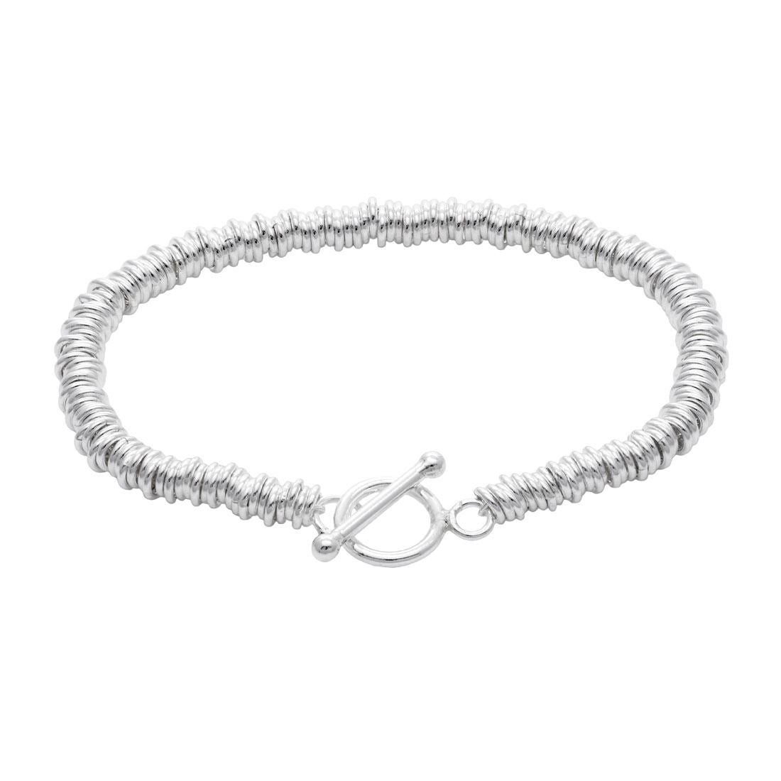 Sterling Chunky Beaded Sweetie Bracelet Toggle Clasp