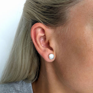 
                  
                    Sterling Silver Simple Flat Round Stud Earrings Circle Studs
                  
                