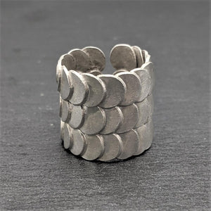 
                  
                    Karen Hill Tribe Silver Wide Fish Scales Ring Thumb & Fingers
                  
                