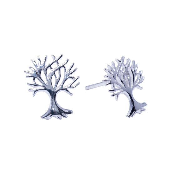 Sterling Silver Autumn Celtic Tree of Life Stud Earrings Autumn Studs