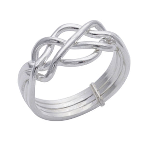 
                  
                    Sterling Silver Celtic Knot Multi Band Puzzle Ring Promise Band
                  
                