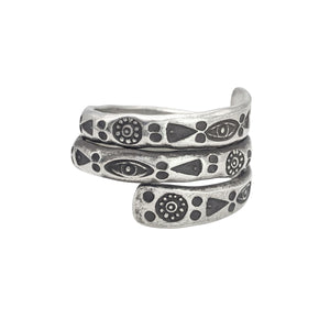 
                  
                    Hill Tribe Silver Wraparound Flower Motif Tribal Adjustable Ring
                  
                