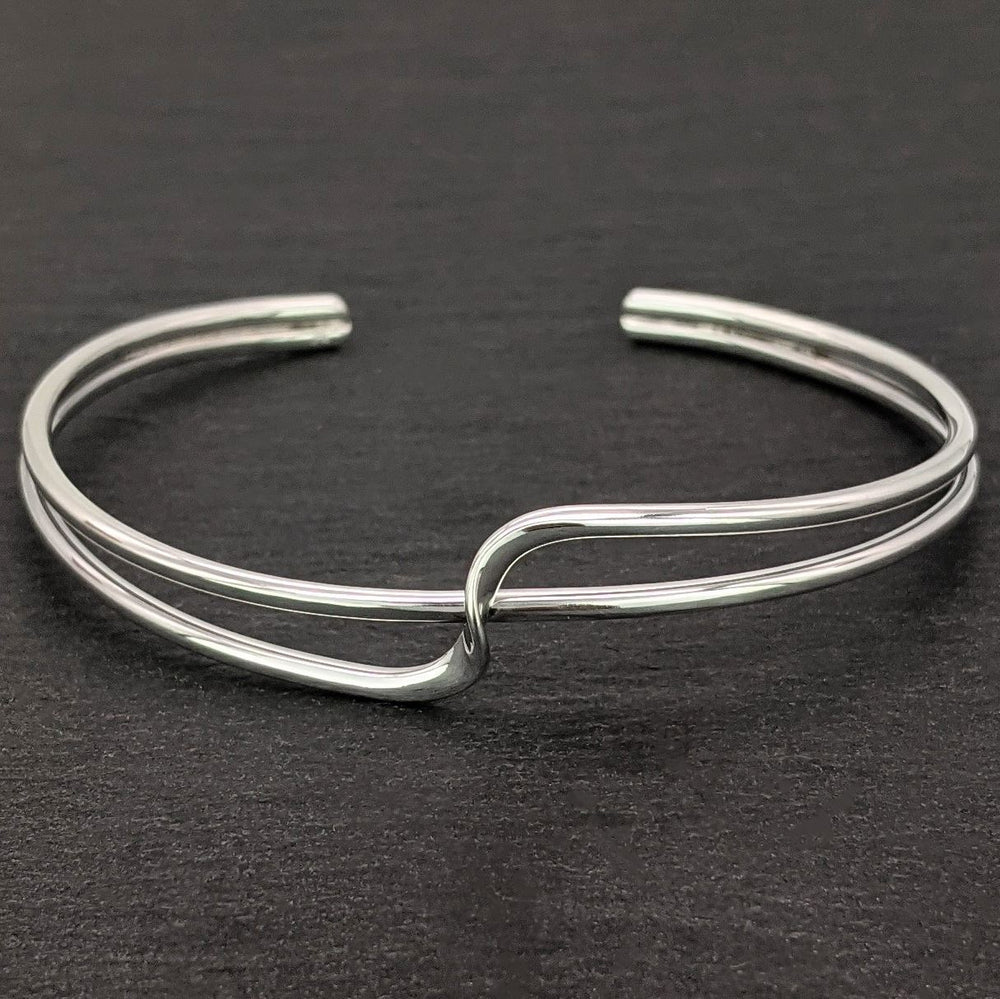 Sterling silver wave cuff on sale bracelet