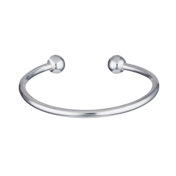 Sterling silver chunky torque bangle