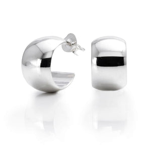 
                  
                    Sterling Silver Cuff Hoop Stud Earrings - Silverly
                  
                