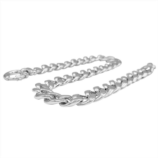 Sterling Silver Electroform Light Chunky Classic Cuban Chain Necklace