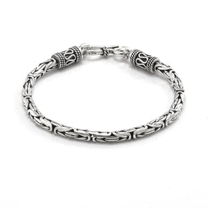 
                  
                    Sterling Silver Chunky Thick Balinese Byzantine Bracelet Thick Chain
                  
                