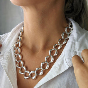 
                  
                    Sterling Silver Electroform Light Chunky Twisted Curb Chain Necklace
                  
                