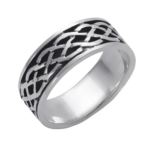 
                  
                    Sterling Silver Celtic Knot Band Ring Promise Rings for Him and Her
                  
                