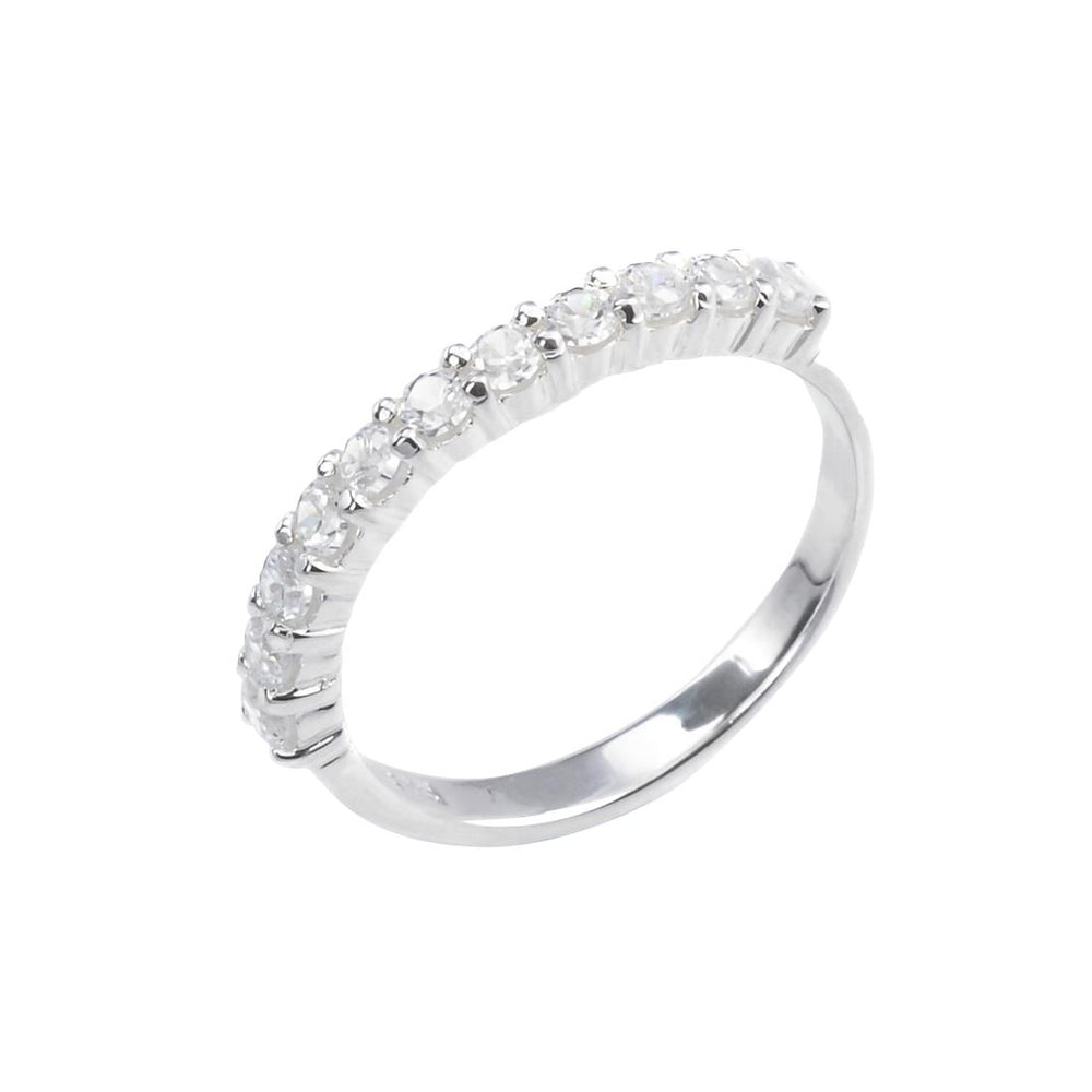 Sterling Silver CZ Eternity Ring - Silverly