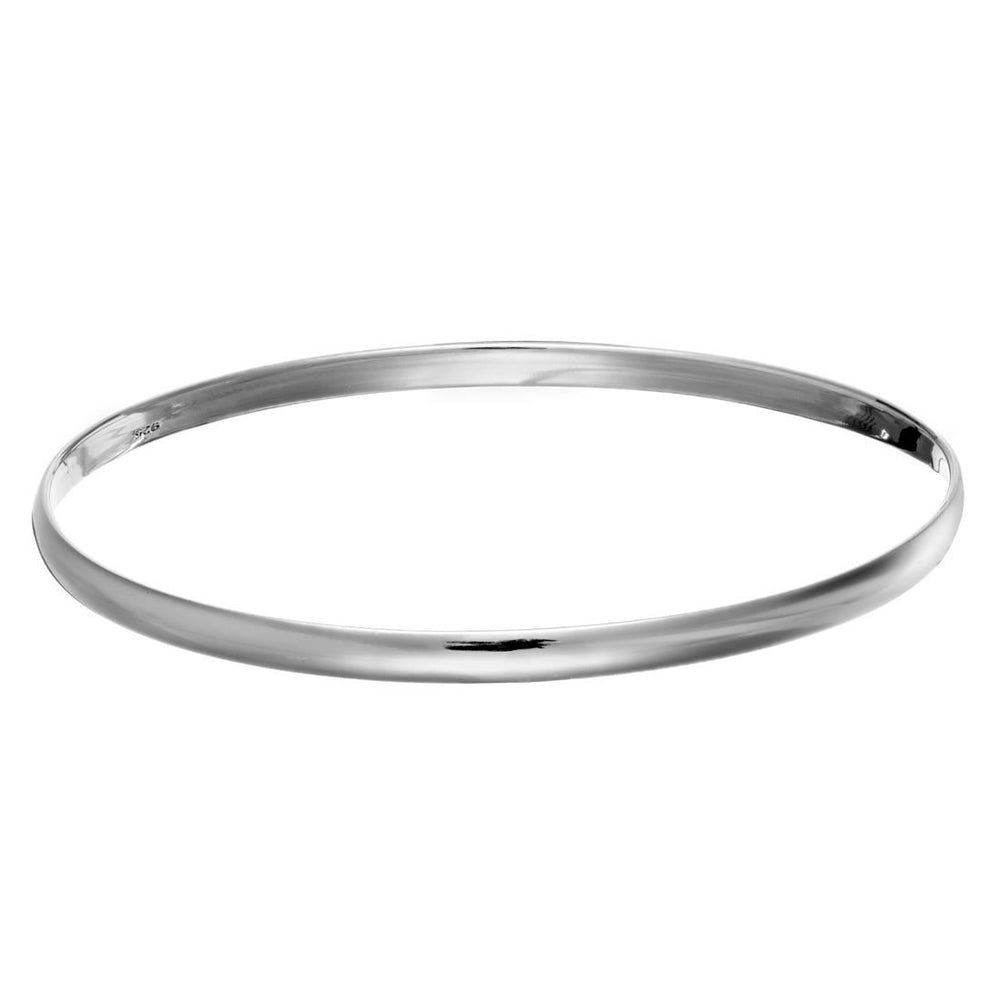 
                  
                    Sterling Silver Classic Thin Round Bangle Simple Stackable Bracelet
                  
                