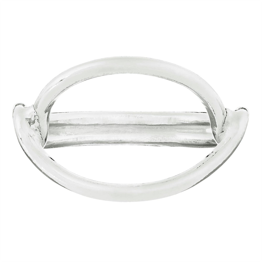 Sterling Silver Contemporary Crossover Wide Intertwined Wire Ring