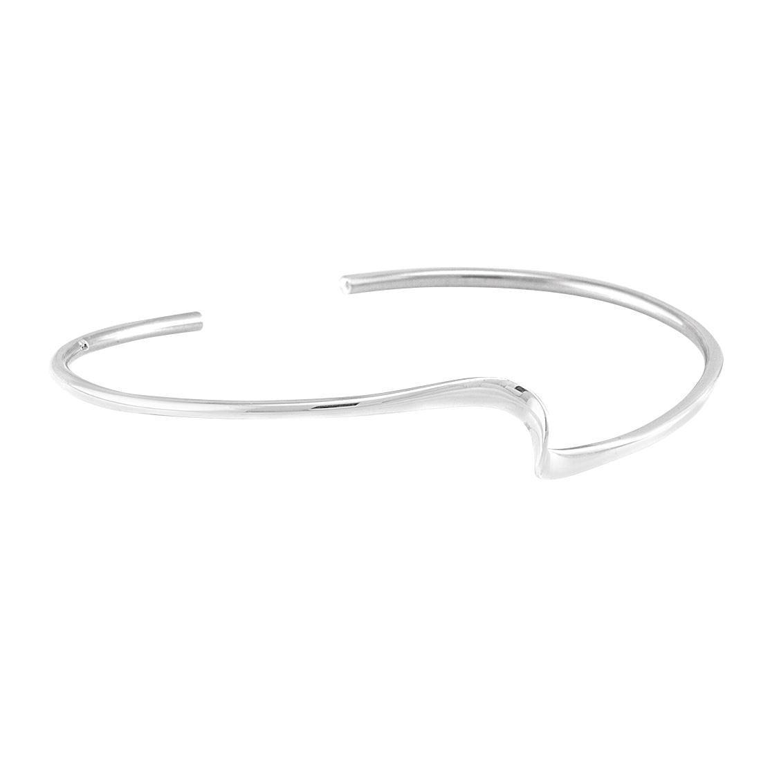 Sterling Simple Bracelet Classic Thin Swirl Twist Cuff Bangle