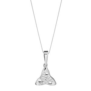 
                  
                    Sterling Silver Cubic Zirconia Trinity Knot Pendant Necklace w/ Chain
                  
                