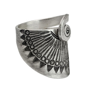 
                  
                    Karen Hill Tribe Silver Boho Peacock Motif Spiral Adjustable Ring
                  
                