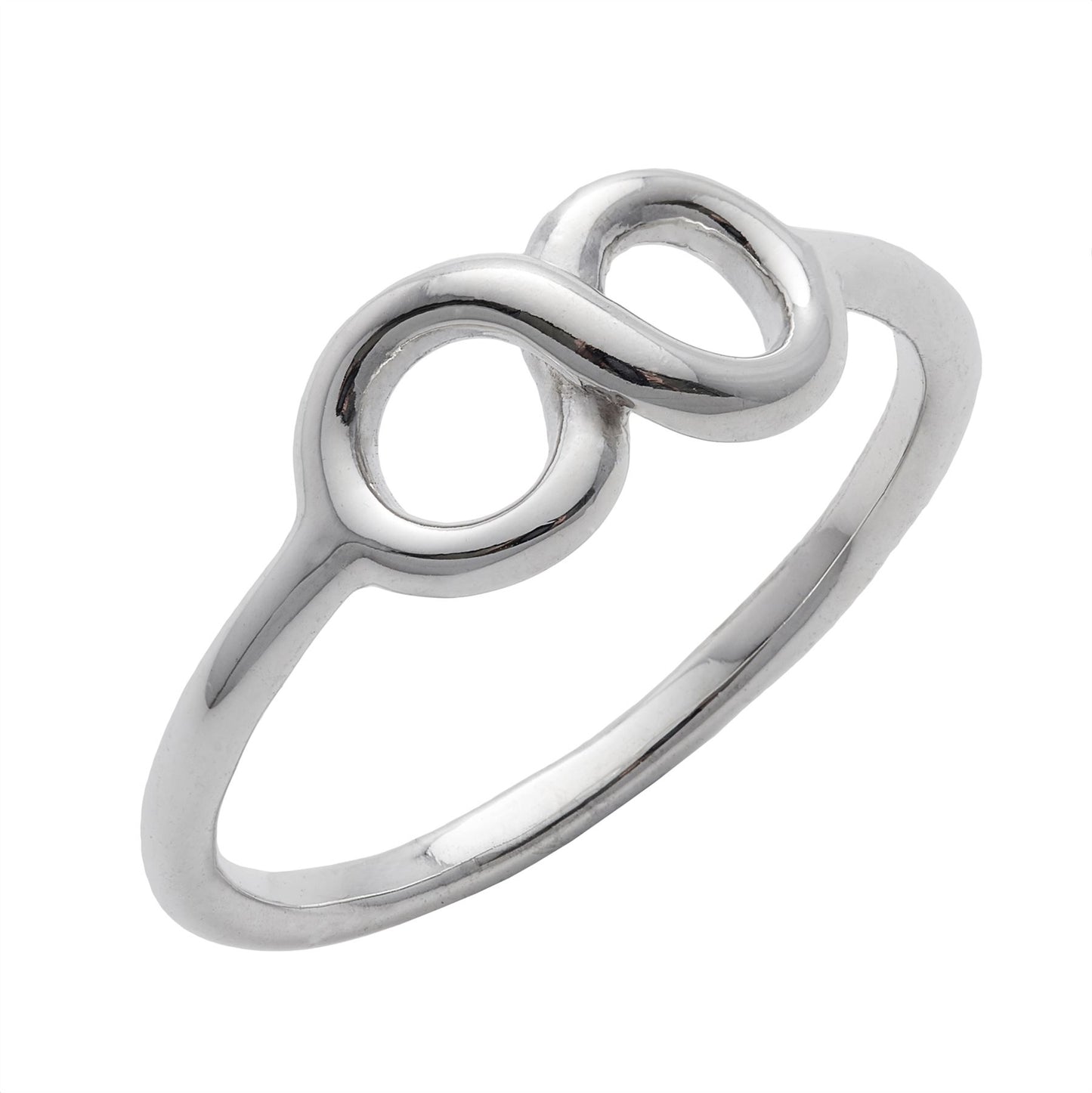 
                  
                    Sterling Silver Infinity Symbol Thin Band Ring Stackable Design
                  
                