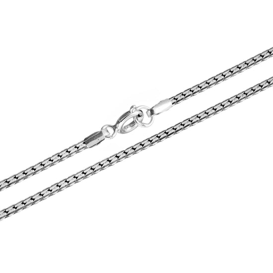 Sterling Silver Simple Elegant Flat Snake Chain Necklace for Layering