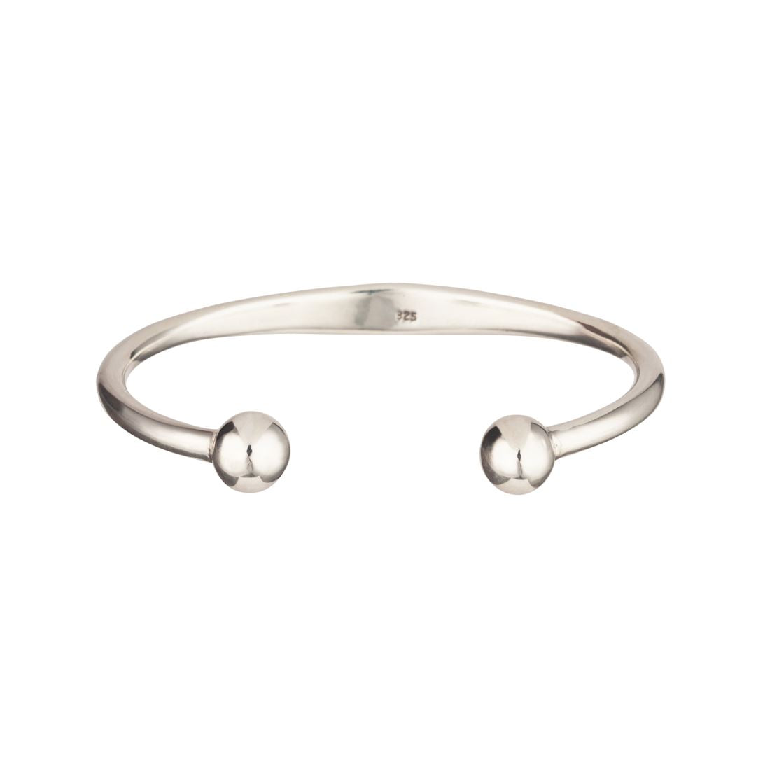 
                  
                    Sterling Silver Identity Torque Bangle Classic Polished Design
                  
                