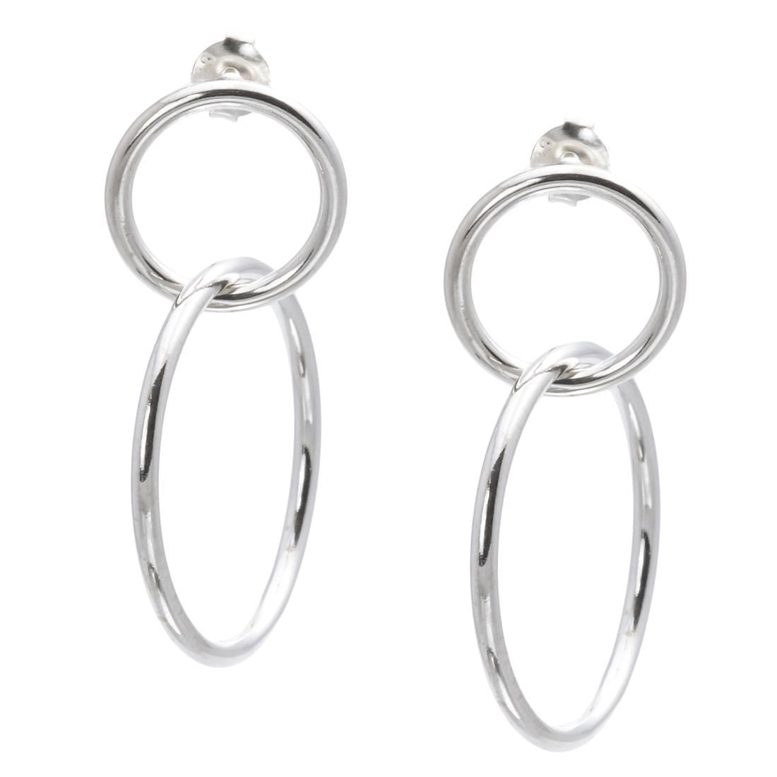 Sterling Silver Interlinking Stud Earrings - Silverly