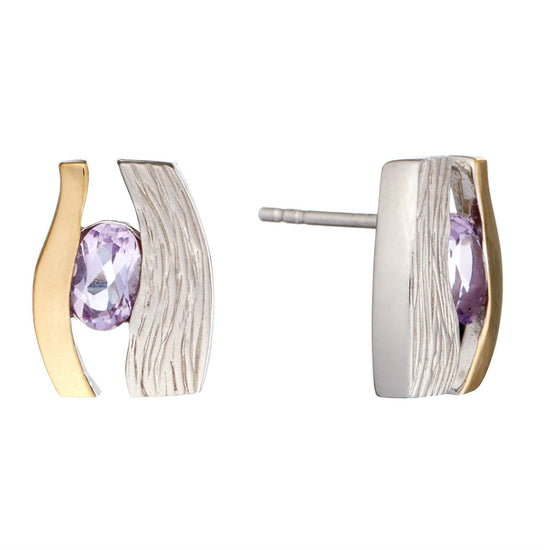 Gold Plated Sterling Silver Amethyst Eye of Horus Set - Silverly