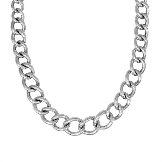 Sterling Silver Electroform Light Extra Thick Curb Chain Necklace