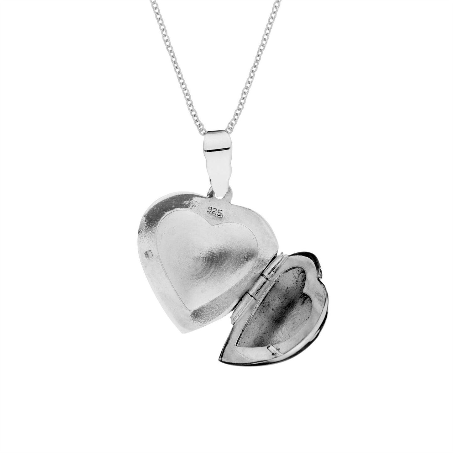 
                  
                    Sterling Silver Large Puffy Puffed Heart Locket Pendant Necklace
                  
                