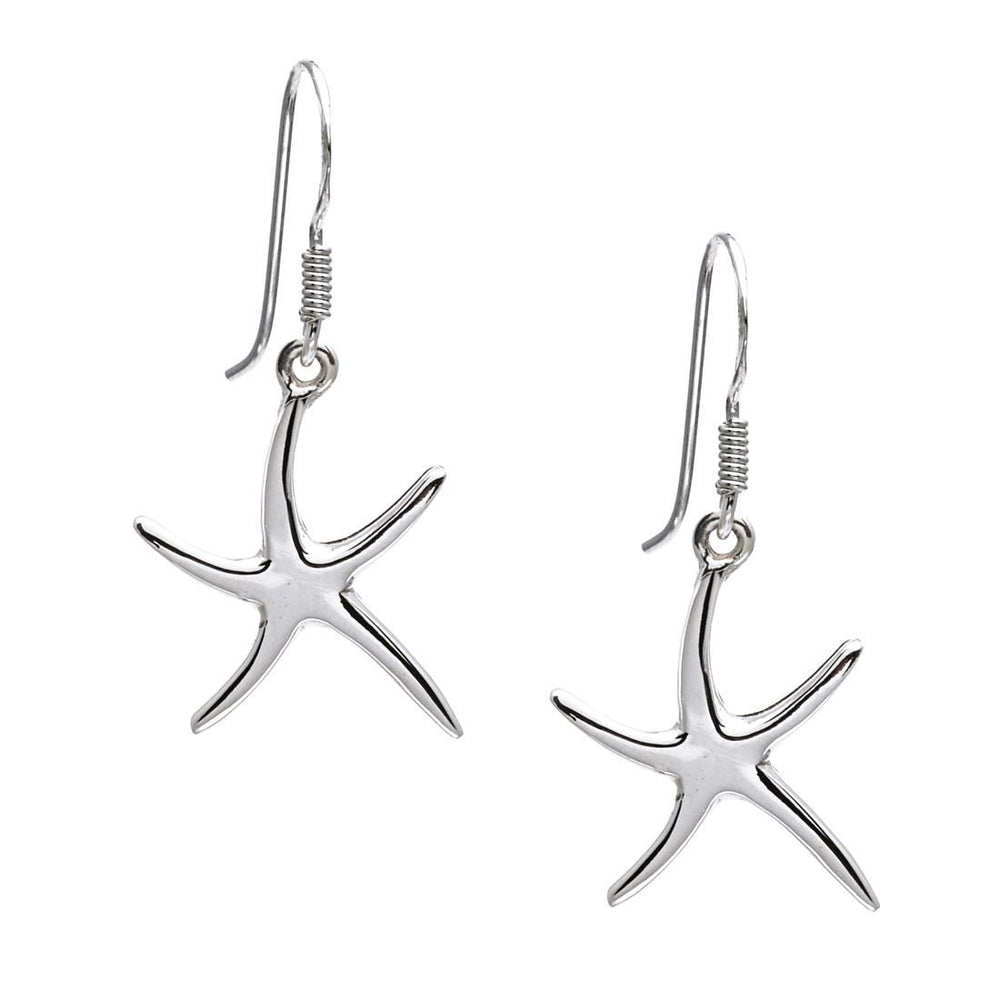 Sterling Silver Starfish Earrings - Silverly